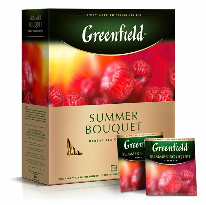 Чай травяной Greenfield Summer Bouquet в пакетиках, 100 пак.