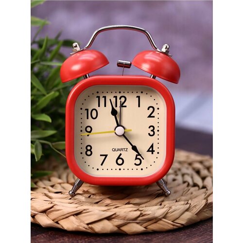 Часы настольные с будильником ClockSync red красный