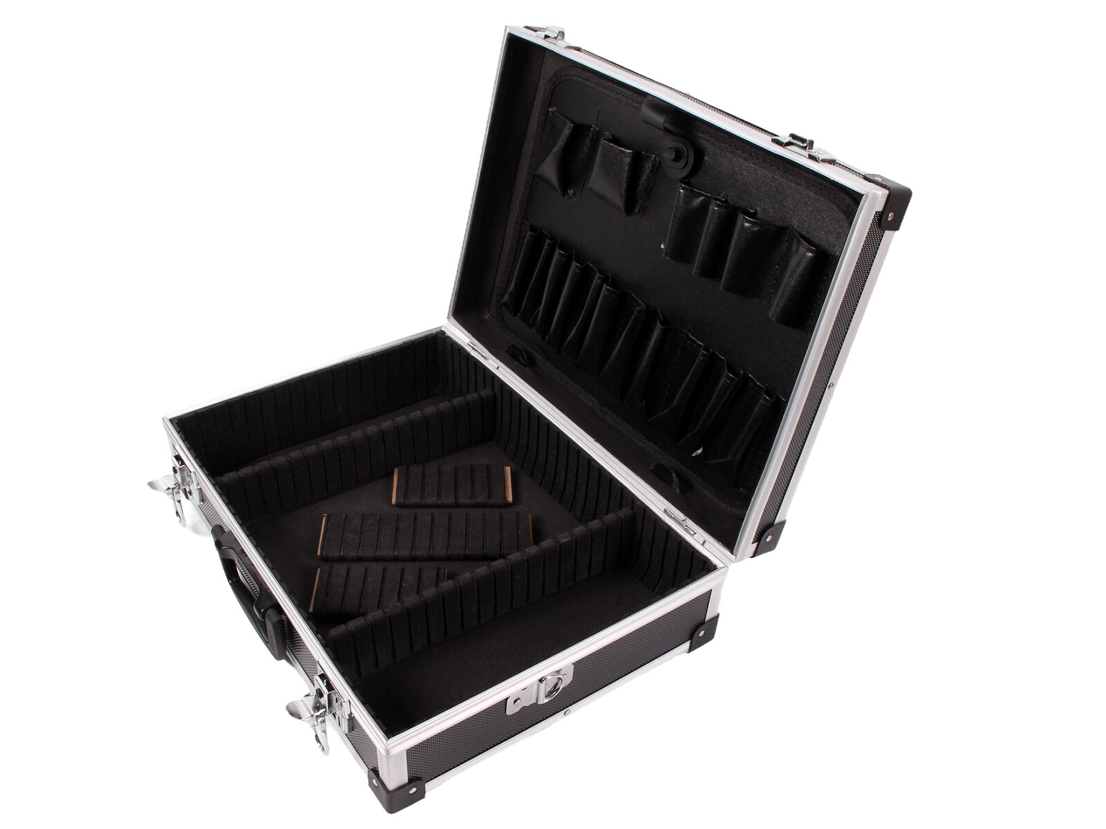 65633 Ящик для инструмента пластиковый (усиленный алюминием, 43 x 31 x 13 см, черный) FIT - фото №9