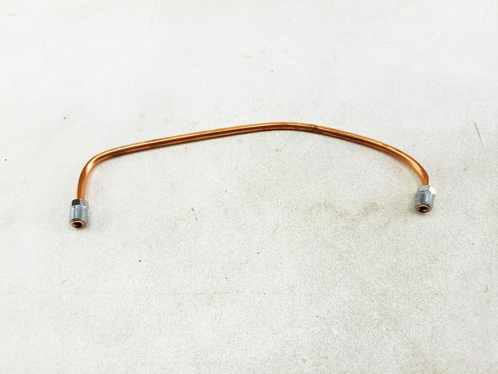 фото Трубка тормозная соединительная колёсных цилиндров УАЗ (передняя, медная) (370 мм)