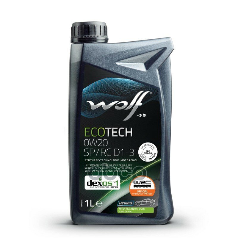 Масло Моторное Wolf Ecotech 0W20 Sp/Rc D1-3 1L Api Sp Api Sp/Rc; Fiat 9.55535-Gsx Ford Wss-M2c962-A Gm Dexos1™ Gen 3 Ilsac Gf.