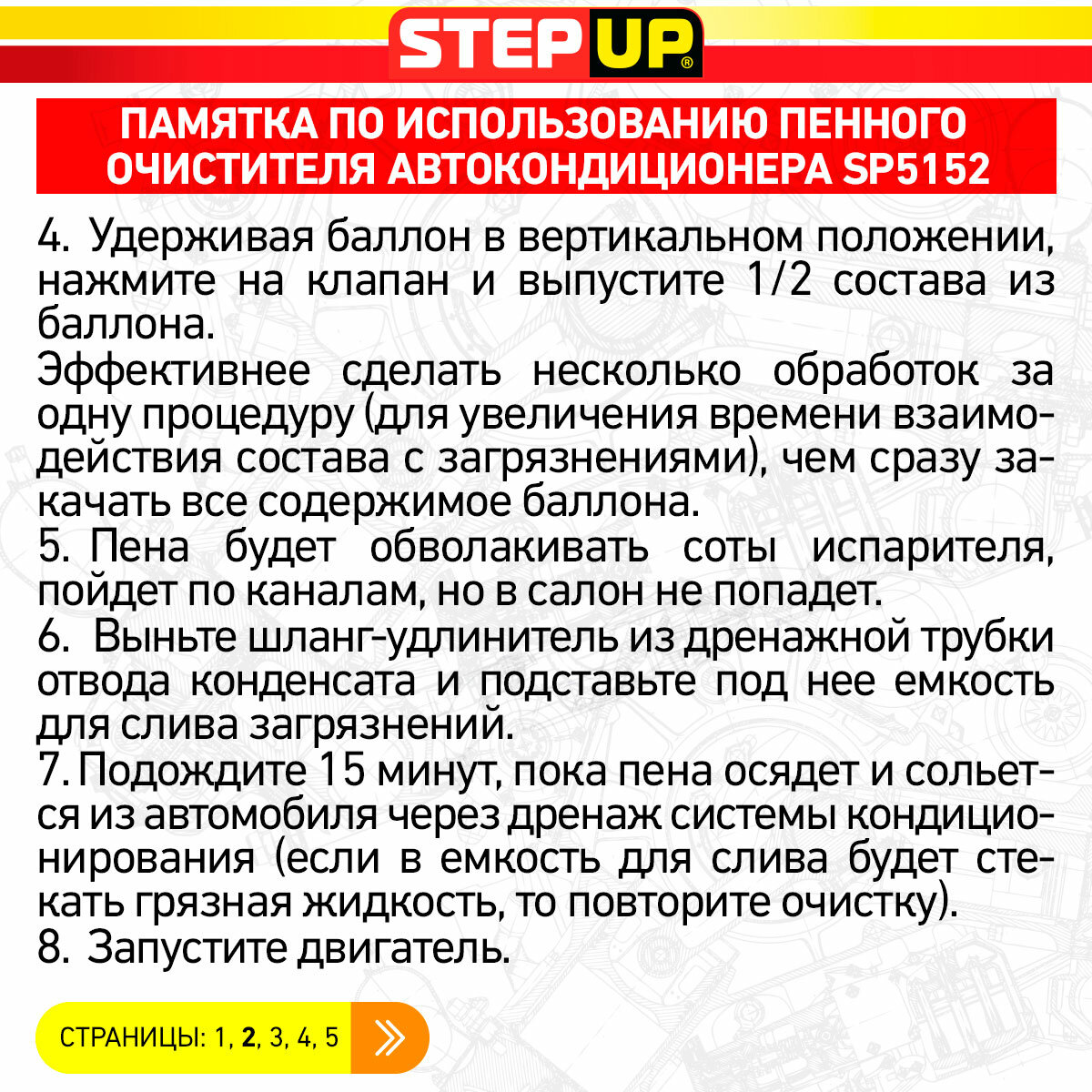 Пенный очиститель автокондиционера StepUp SP5152