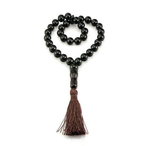 фото Браслет-нить, янтарь, 10 шт., размер 46 см, размер one size, диаметр 13 см, черный amberhandmade