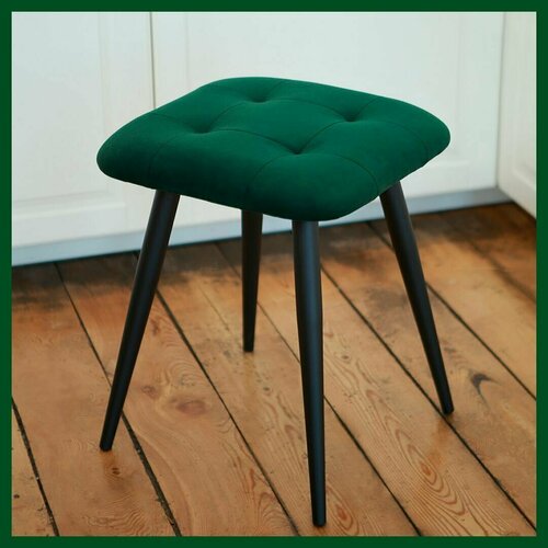 Табурет для кухни ALDERSON мягкий велюр зеленый лофт для дома, 1 шт