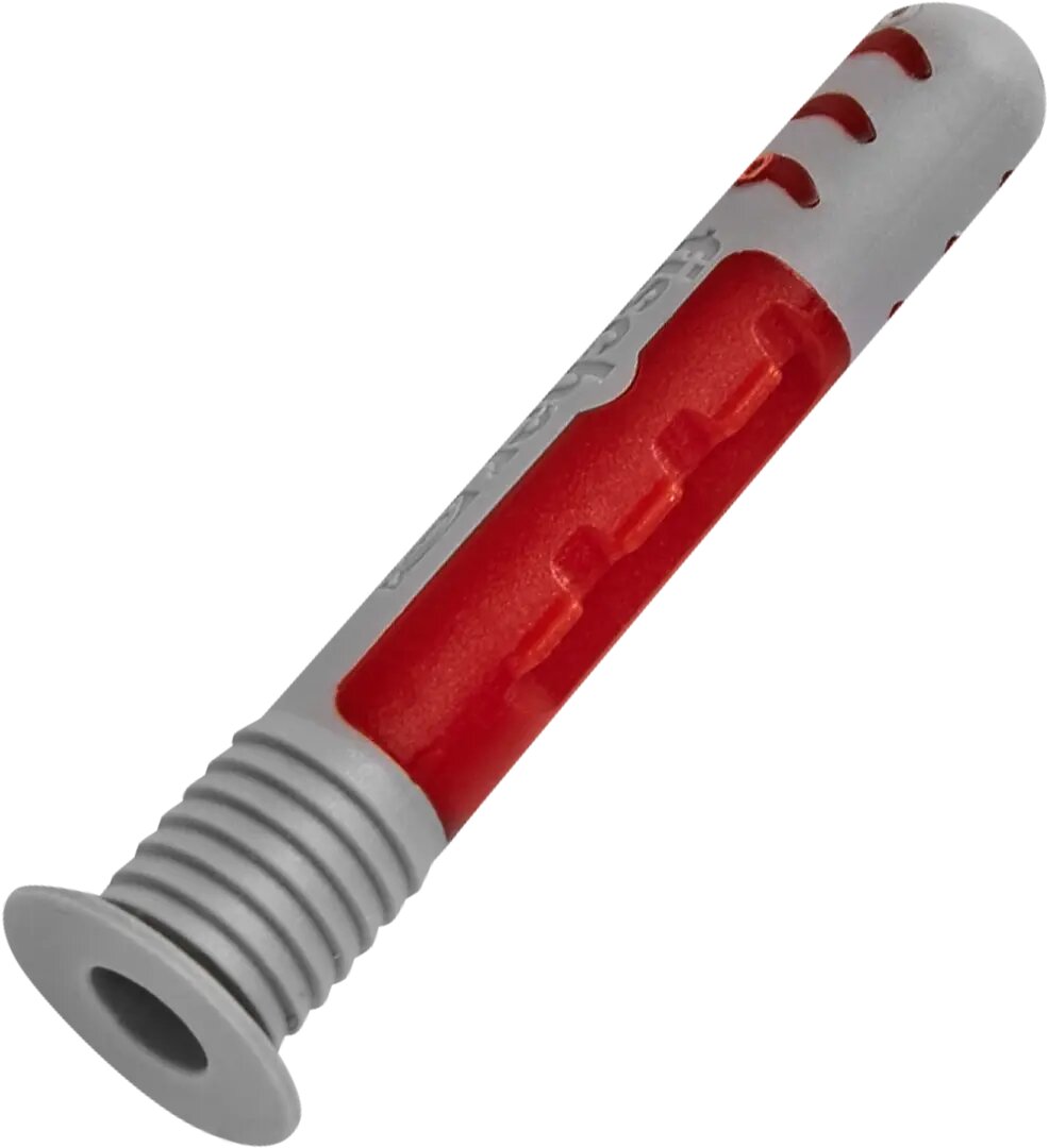 фото Дюбель-шуруп для всех типов стен Fischer DuoSeal 6x38 мм нейлон/сталь цвет серый/красный 4 шт.