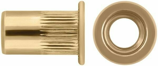 фото Заклепки резьбовые, стальные, стандартный бортик М6 (фасовка 15 шт)