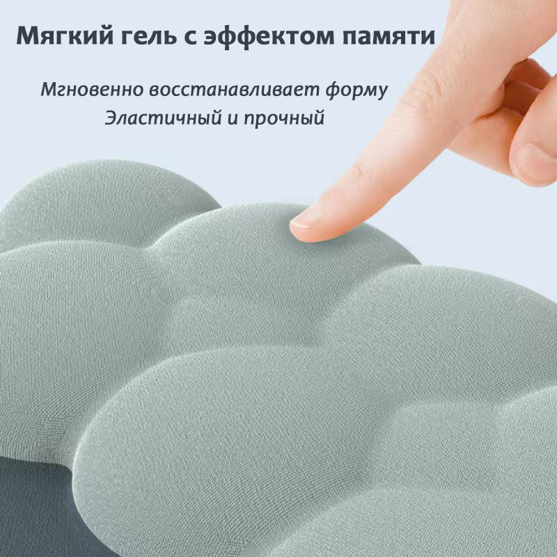 Набор коврик компьютерный для мыши "Облако" с эффектом памяти, водонепроницаемый, подставка под запястье — фото 5
