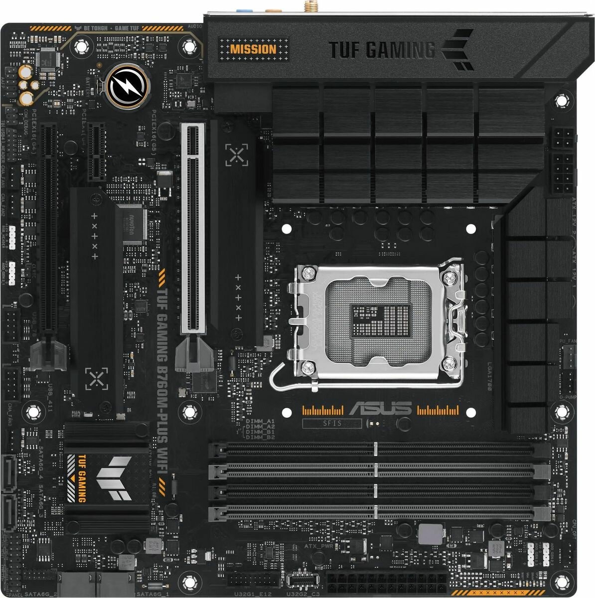 Материнская плата ASUS TUF GAMING B760M-PLUS WIFI, LGA 1700, Intel B760, mATX, Ret