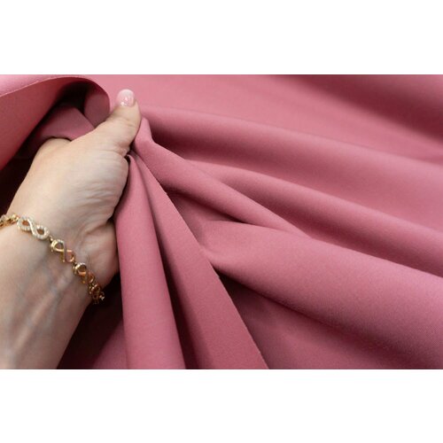 Ткань шерсть костюмная розовая. Ткань для шитья