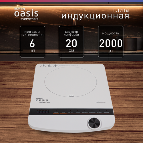 Плита индукционная, настольная Oasis РI-W3SK настольная плита oasis рi bg3s