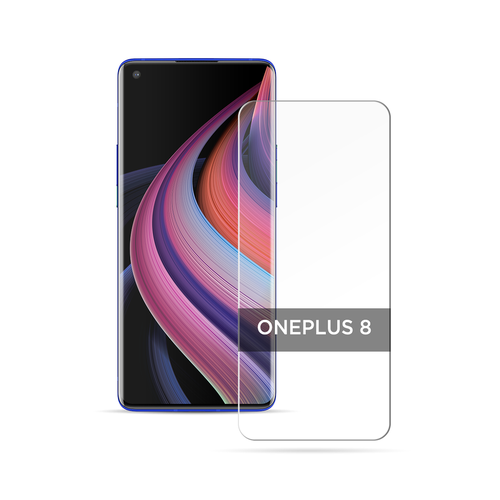 Противоударное защитное стекло на OnePlus 8 / Ван Плас 8 без рамки