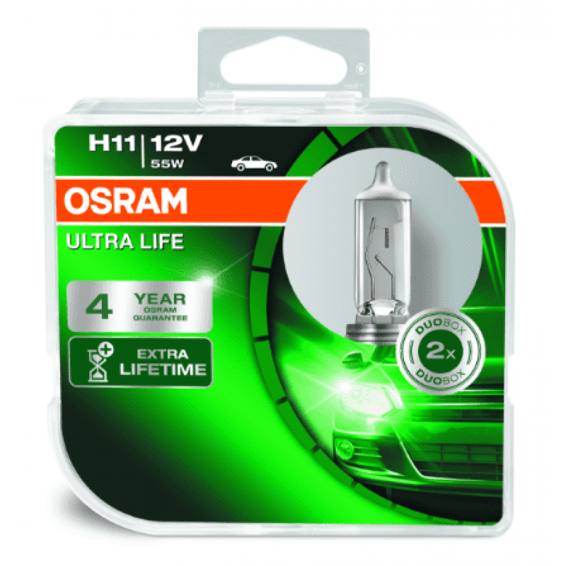 Лампа автомобильная галогенная OSRAM 64211ULT-HCB H11 12V 55W PGJ19-2 2 шт.
