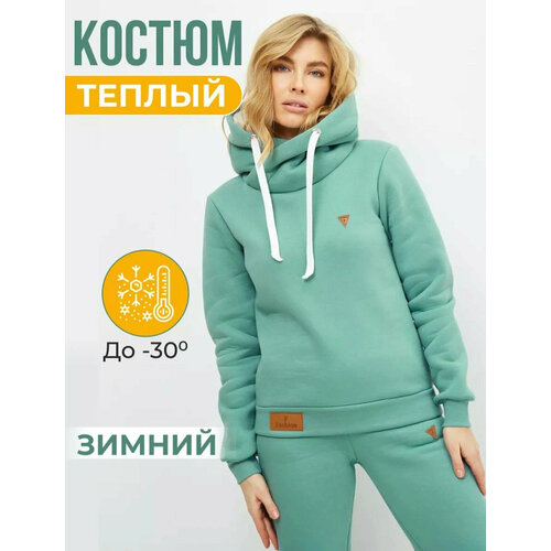 фото Костюм , размер 46, бирюзовый, зеленый нет бренда