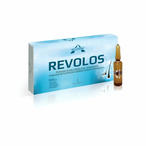 Veluderm Revolos Сыворотка против выпадения и для роста волос в ампулах 10шт по 3мл