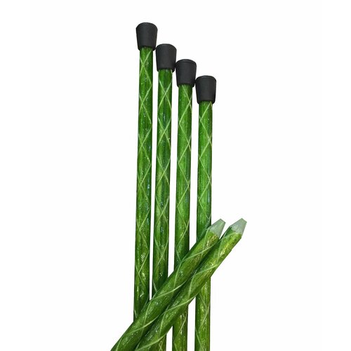 Столбики заборные, высота 1.4 м, д.12 мм, стекловолокно, 4 шт. зеленый, зелeный