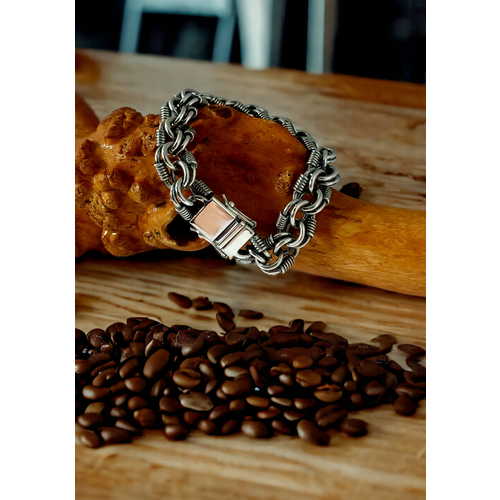 Браслет-цепочка Леона серебро 925 проба чернение длина 25 см серебро 35000₽