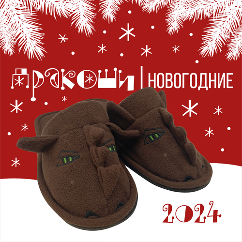 фото Тапочки tapmoda, размер 39, коричневый tap moda