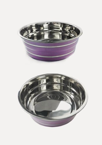 Изображение товара Стильная миска для собак крупных пород Japan Premium Pet "Японский минимализм" из нержавеющей стали , Размер L. (цвет: тёмная сакура)