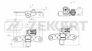 ZEKKERT se-4044 (0143600QAB / 09110560 / 138114) датчик положения коленвала Renault (Рено) Megane (Меган) I II 96- Laguna