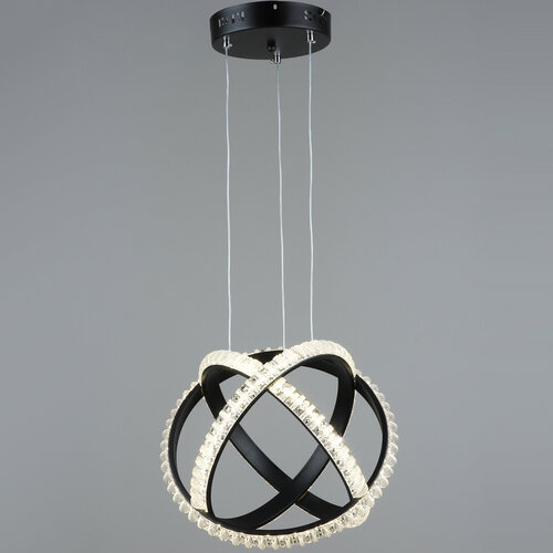 Люстра подвесная, светодиодная S2241B BK+CH, LEDx61W