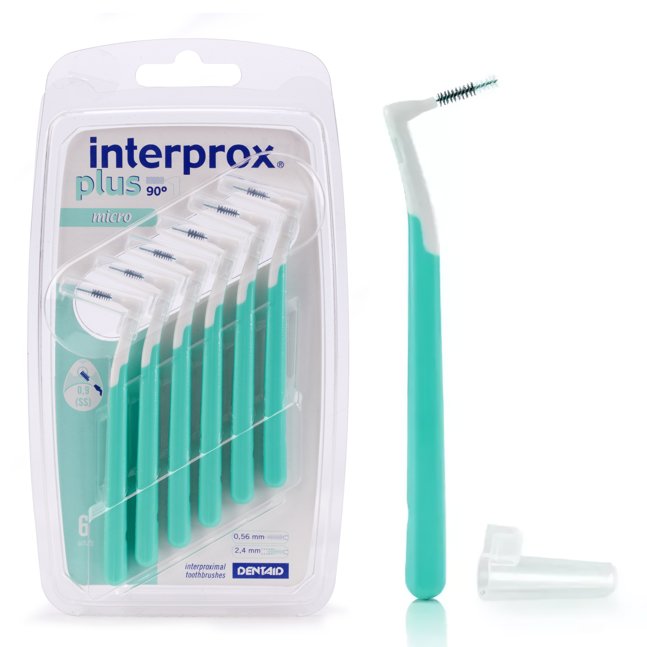 Межзубные ершики Interprox Plus MICRO с длинной ручкой, 6 шт