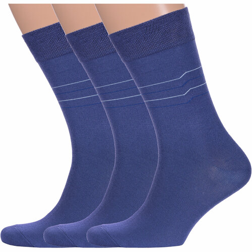 фото Носки para socks, 3 пары, размер 25-27, синий