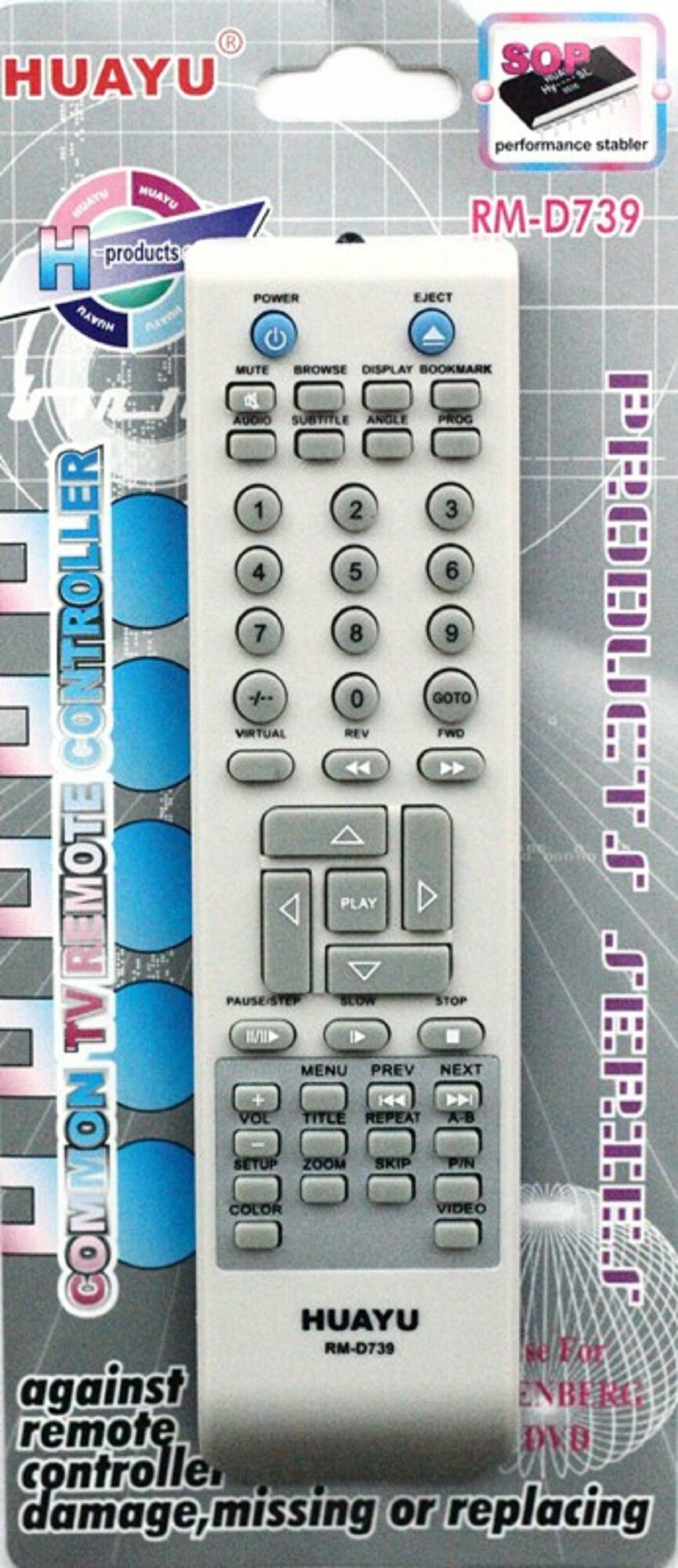 Пульт для Elenberg RM-D739 универсальный для DVD/USB/CD