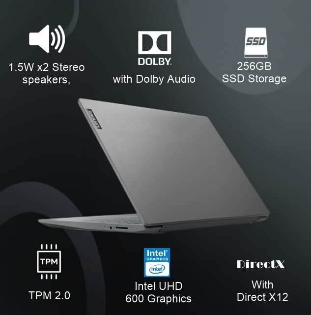 Ноутбук 156" Lenovo V15-IGL Celeron N4020/4Gb/256Gb SSD/156" HD/DOS Серый (82C3001NAK)