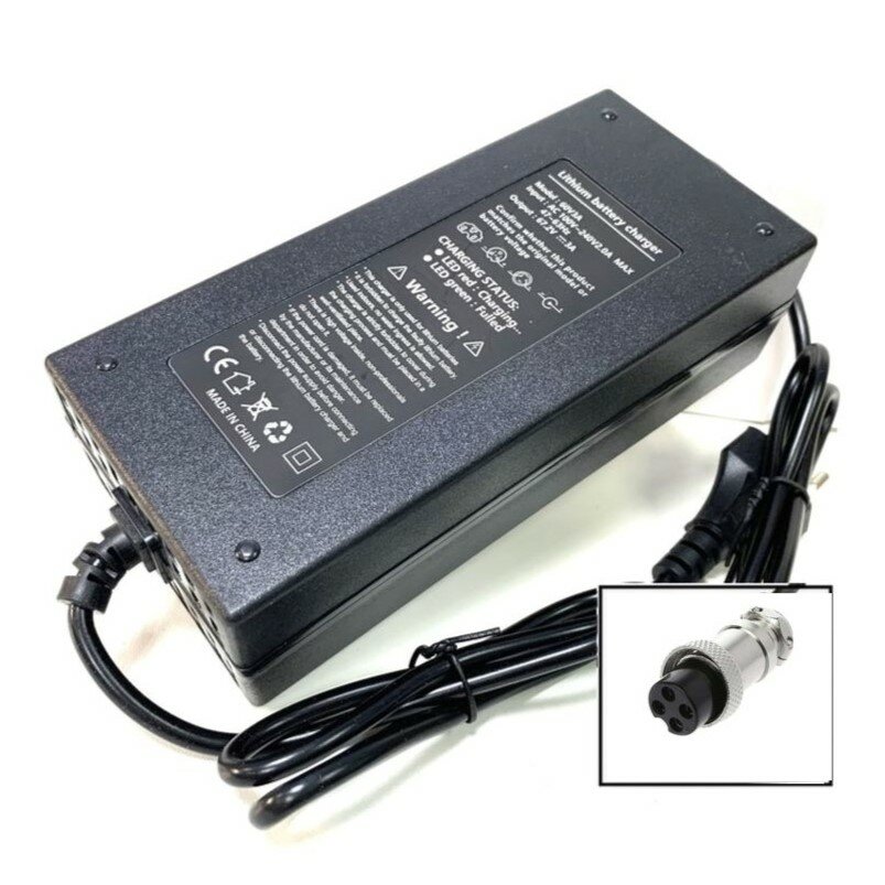 Зарядное устройство/зарядник 60v (67.2v) - 3 ампера разъем Gx-16 -4 Pin для электровелосипеда/электросамоката