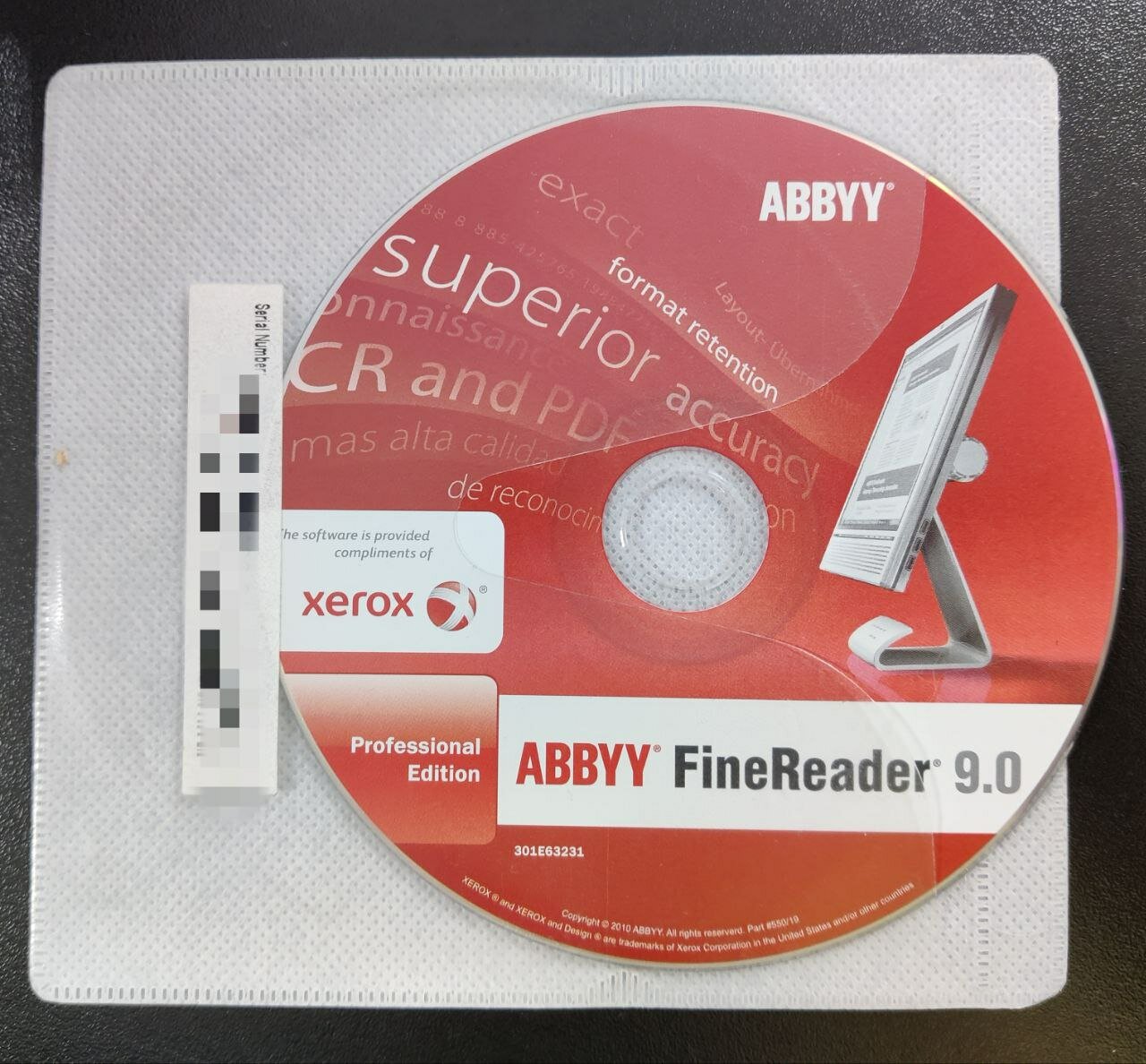 ПО ABBYY FineReader 9 OCR 9.0 Professional Edition by Xerox , лицензия бессрочная 538N00099