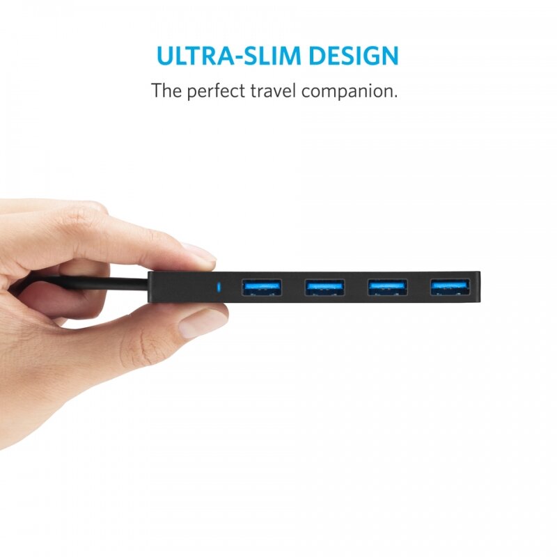 USB-концентратор ANKER 4-Port Ultra-Slim USB 30 Hub разъемов: 4