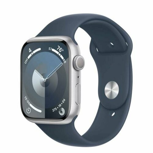 Умные часы Apple Watch Series 9 41 мм Aluminium Case GPS SilverStorm Blue Sport Band размер SM 49900₽