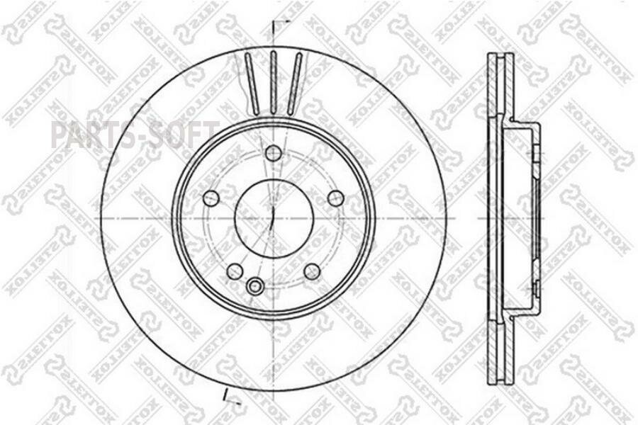 STELLOX 60203317VSX 6020-3317V-SX_диск тормозной передний!\ MB W202 2.0-2.8/2.0D/2.2D 93>