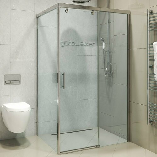 Душевой уголок GWMPSLRC863A 95x145x200 см, профиль хром блестящий, цвет стекла выбеленный, стекло закаленное 8 мм / 6 мм