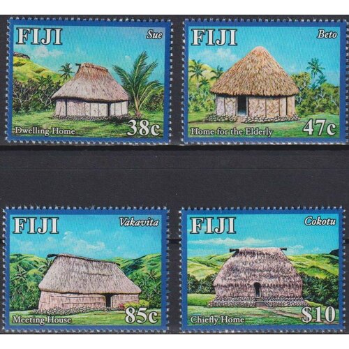 Почтовые марки Фиджи 2016г. Туризм - деревня Навала Архитектура, Туризм MNH