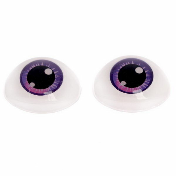 Глаза, набор 10 шт, размер 1 шт: 11.6x15.5 мм, цвет фиолетовый