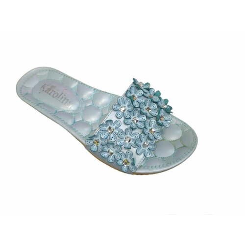 фото Шлепанцы , размер 36, голубой нет бренда