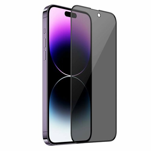 Защитное стекло, для iPhone 14 Pro Max, антишпион, полный клей, 0.33 мм, 9 H