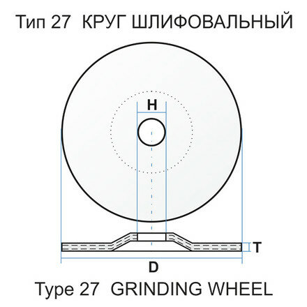 Луга-Абразив 4603347340851 Круг зачистной 27 230x10x22 C24R BF 80 камень pr.