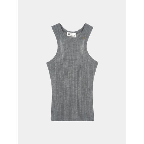 фото Топ recto wool blend ribbed, размер m, серый