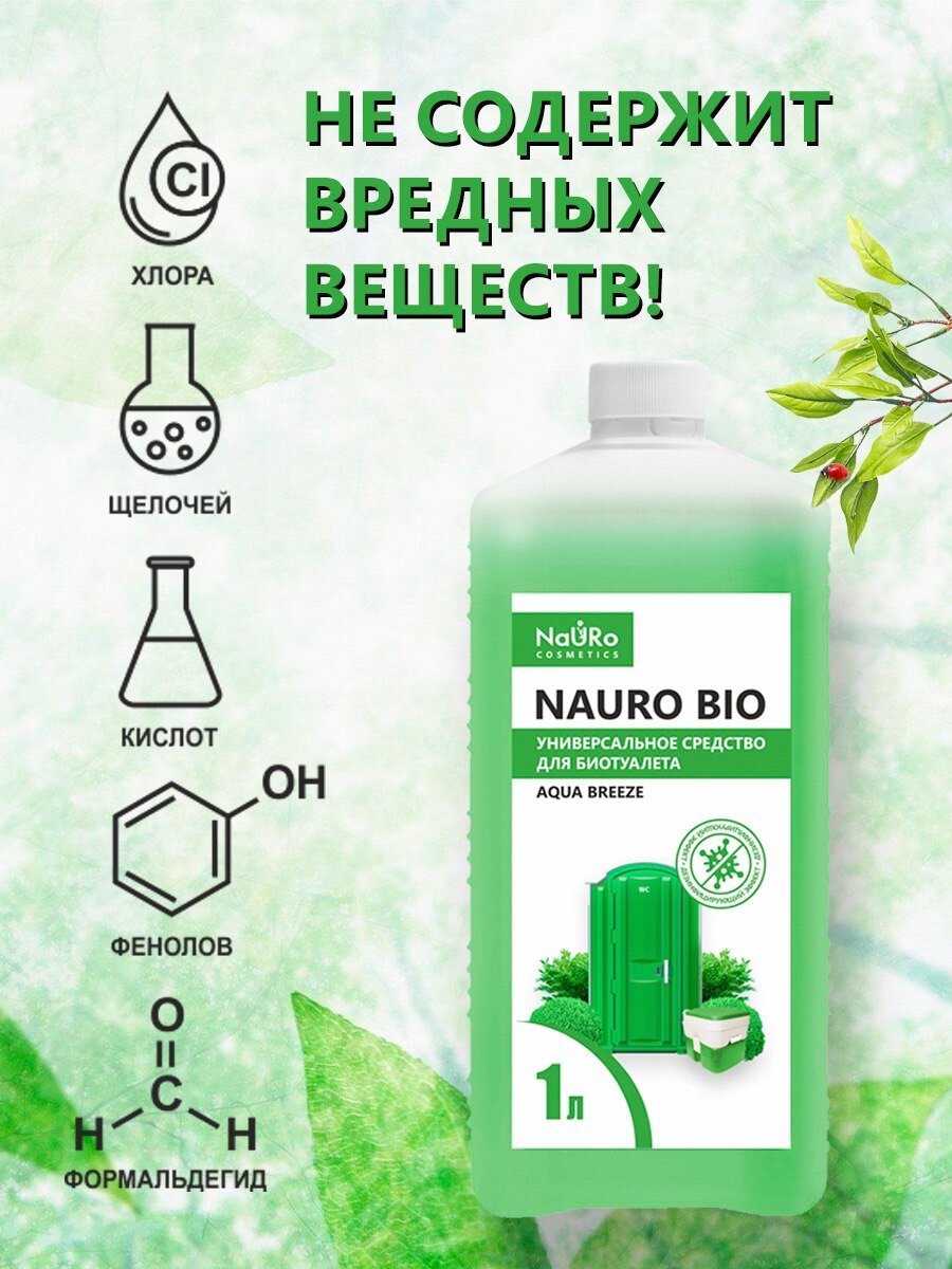 Средство универсальное для биотуалета NAURO BIO, 1 л - фотография № 3