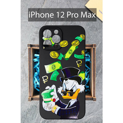 Силиконовый чехол Макдак кидает бабки для iPhone 12 Pro Max , Айфон 12 Про Макс