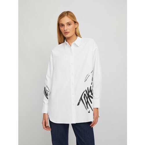 фото Рубашка zolla, размер l, белый