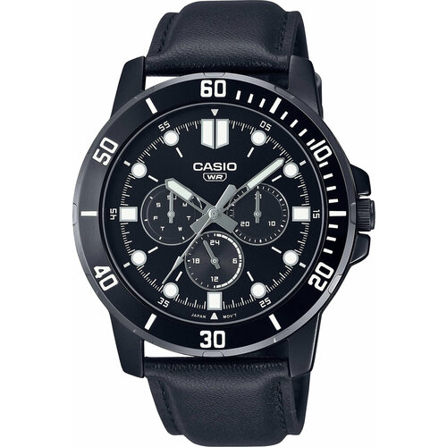 наручные часы casio collection mtp vd300l 1e коричневый серебряный Наручные часы CASIO Collection, черный