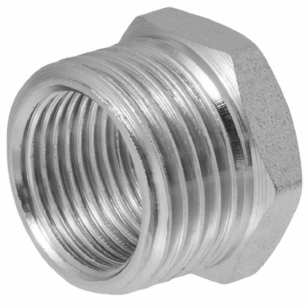 Футорка (переходник) 1/2" х 3/8" н/в MPF, 2 шт + лента ФУМ 10 м — фото 1