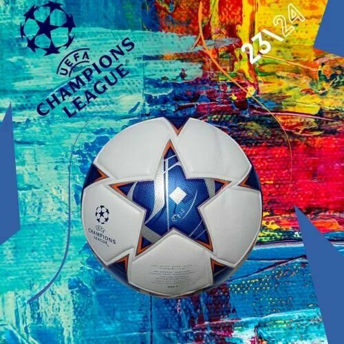 Мяч футбольный размер 5 с логотипом Лиги чемпионов
