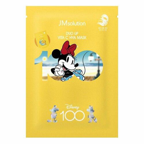 JMsolution Тканевая маска для лица с пептидами и витамином С / Disney100 Duo Up Vita C Hya Mask, 30 мл, 2 штуки