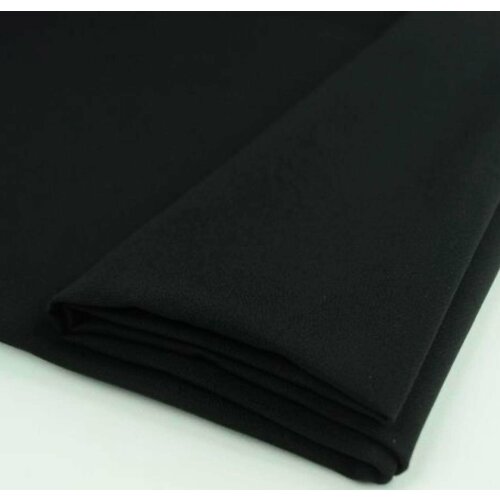 Ткань креп-барби стрейч костюмный цвет черный 5 м ткань креп костюмный би стрейч серо сиреневого цвета ш130см 0 5 м