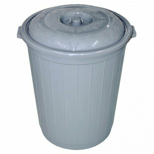 Бак пластмассовый с крышкой для мусора 90л 2433₽