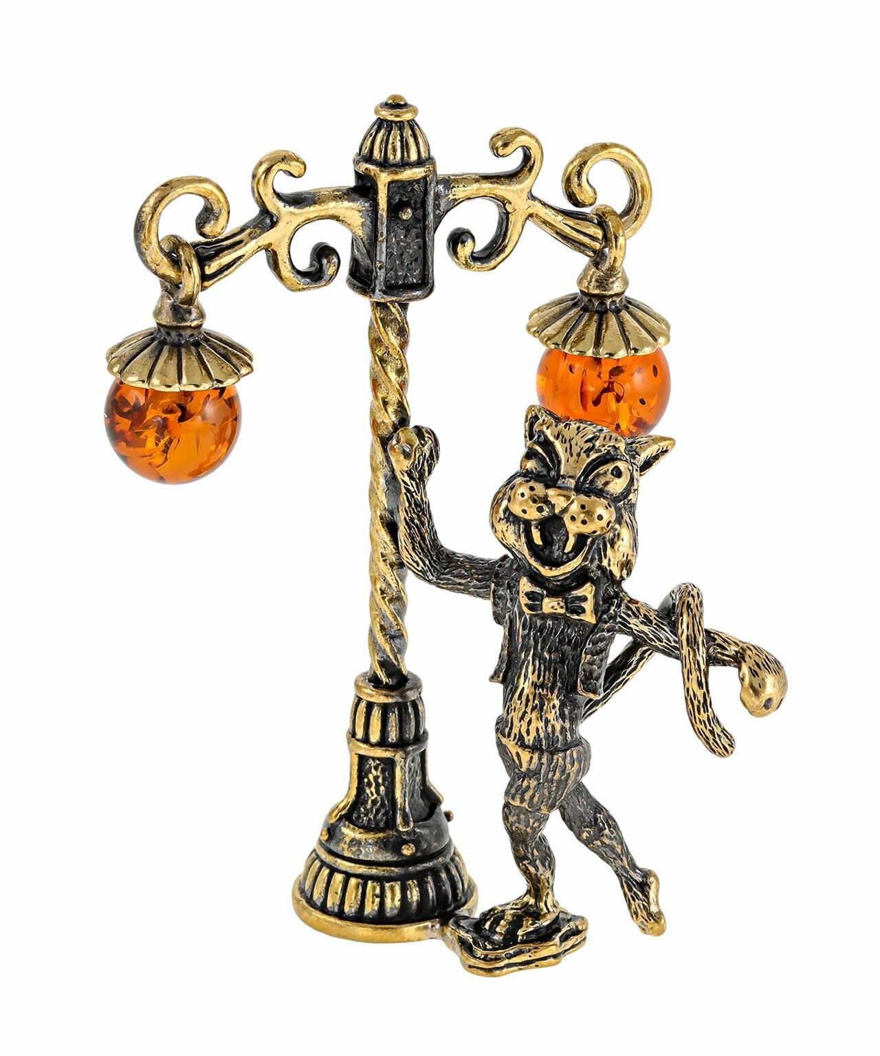 Кот Гуляка без подставки 1892.1, коньячный
